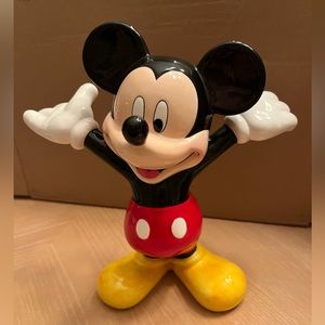 Vintage 9” Disney Mickey Mouse ceramic figurine. Early 90s.